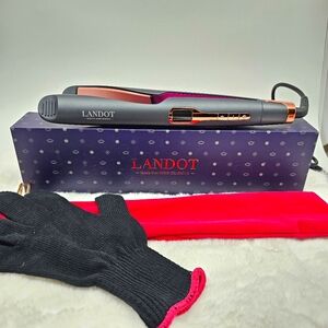 LANDOT hair straightening & curler 2 in 1 hair iron